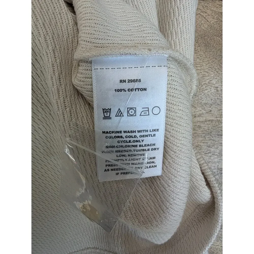 Pendleton Henley Sweater Mens XL Beige Ribbed Knit Super Soft Long Sleeve NWT